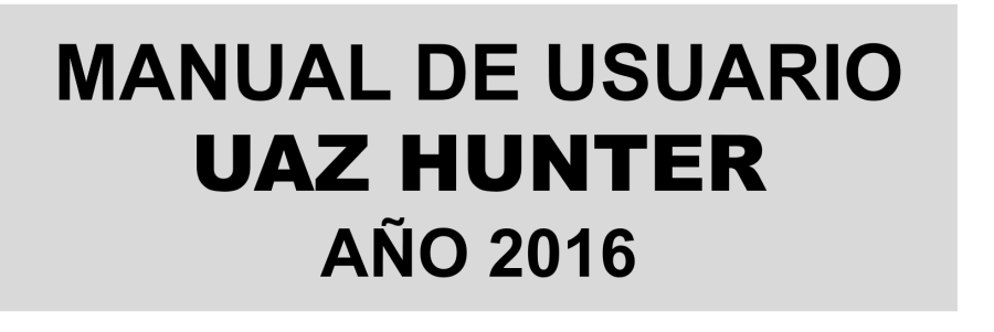 imagen de UAZ HUNTER – AÑO 2016