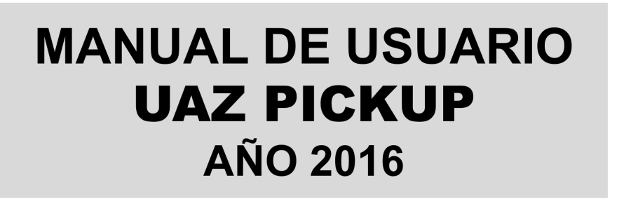 imagen de UAZ PICKUP – AÑO 2016